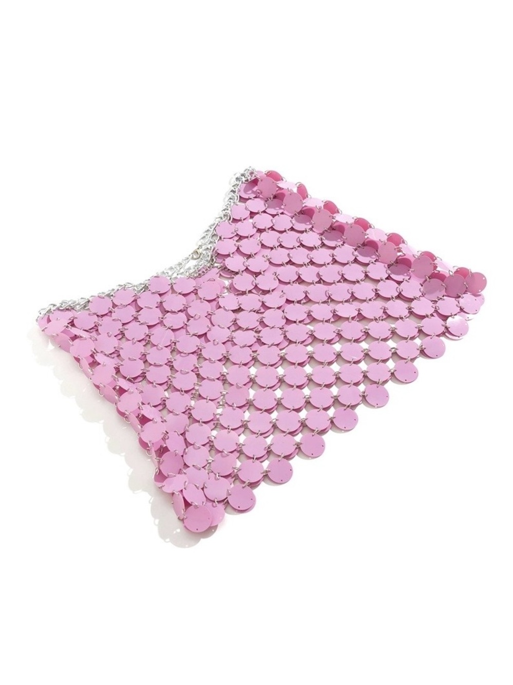 Pink disco Sequin Chain Mini Skirt - Picture 6 of 7